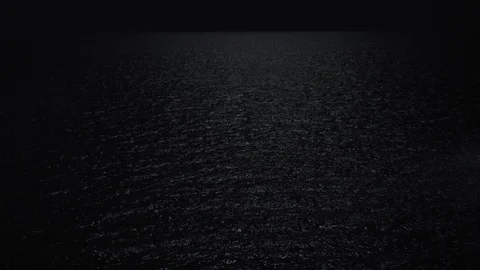 Quiet sea at dark night Stock Footage