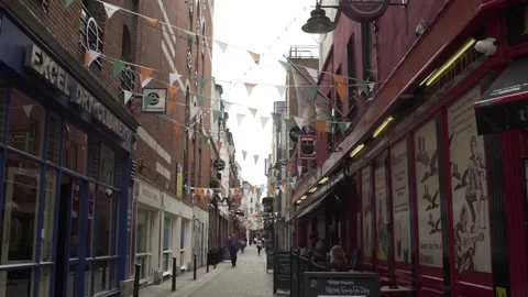 Quiet street in Dublin Stock Footage