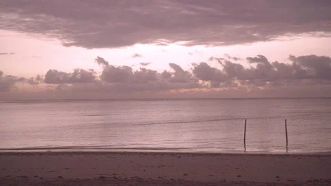 Quiet Sunrise At The Beach Stock Footage 170477513