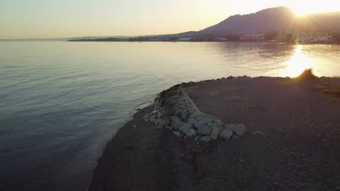 Quiet sunset on a beach Video stock 285625062