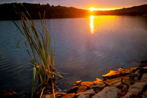 Quiet sunset Stock Photos