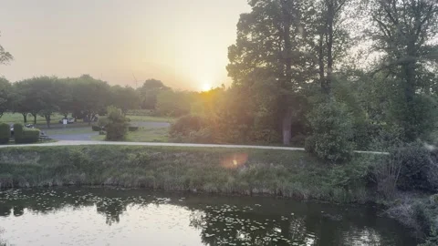 A Quiet Sunset by the Water Stock Footage 309418806