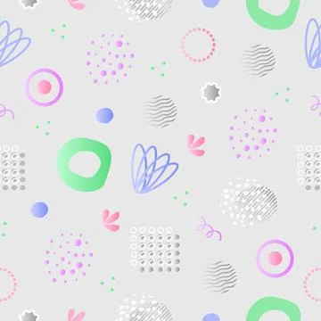 Quiet y2k seamless pattern Stock Illustration