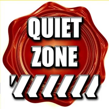 Quiet zone sign Stock Illustration