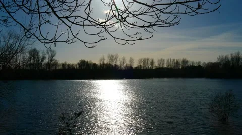Quietly rests the lake Stock Footage 48507313