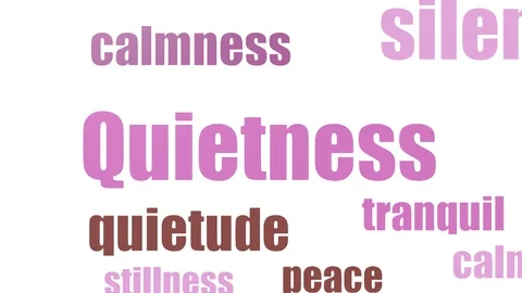Quietness Tagcloud Animated Isolated Video stock 107214101
