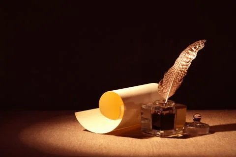 Quill and scroll Stock Photos