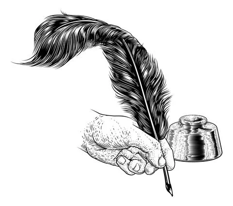 Quill Pen Illustrations ~ Stock Quill Pen Vectors