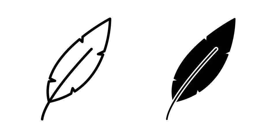 Quill icon graphic element. web icon set 库存插图