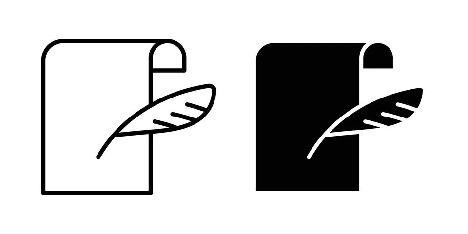 Quill icon or illustration vector symbols Stock Illustration