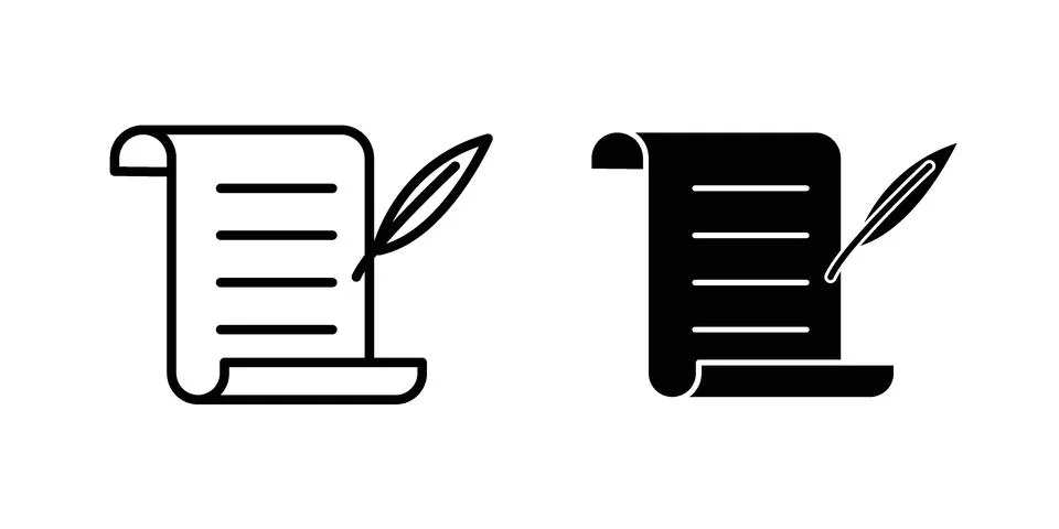 Quill icon vector design illustrations Stock Illustration