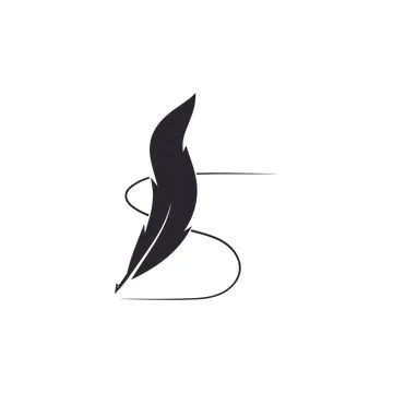 Quill pen logo Stock Illustration