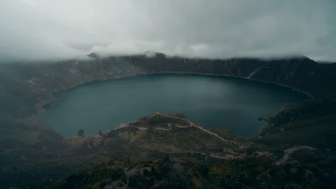 Quilotoa. Ecuador. 스톡 동영상 89277723