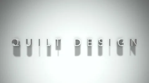 Quilt design 3D title animation white text on a white background Stock Footage 299750178