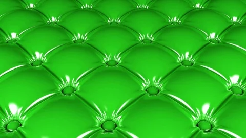 Quilted green latex pattern looping 3D animation Stockbeeldmateriaal 70738649