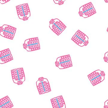 Quilted jacket outerwear female vector seamless pattern Stock Illustration