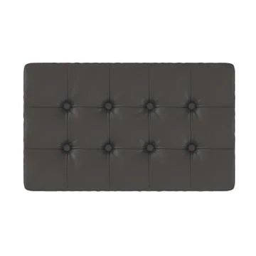 Quilted leather rectangular pouf on an isolated background. 3d rendering 스톡 일러스트