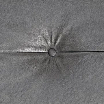 A quilted soft black leather panel witch button . 3d rendering Stock Illustration
