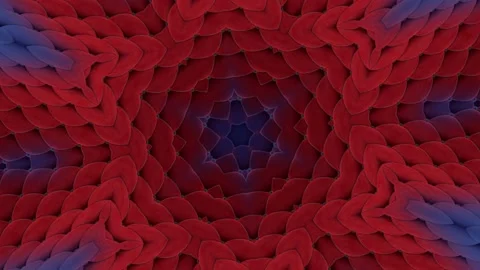 The quilted velvet surface changes color in the shape of a star. Looping Video Stock Footage 154006524