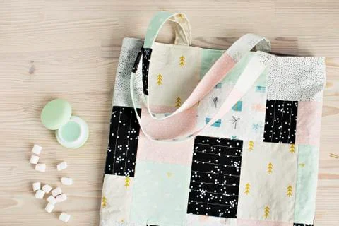 Quilting patchwork bag Foto stock