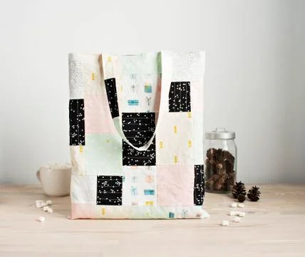 Quilting patchwork bag Fotos de archivo