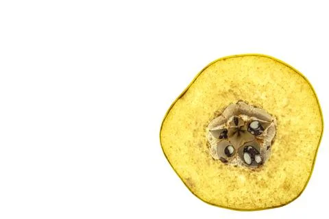 Quince in a cut on a white background isolate copy space Foto stock