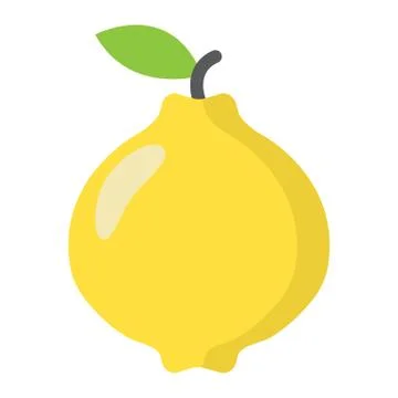 Quince flat icon, fruit and diet Stock Illustration