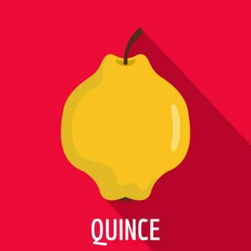 Quince icon, flat style Stock Illustration