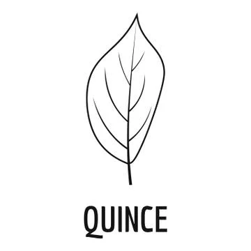 Quince leaf icon, simple black style Stock Illustration