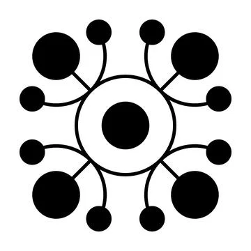 Quincunx formation of number five of a dice, a crop circle pattern Illustrazione stock