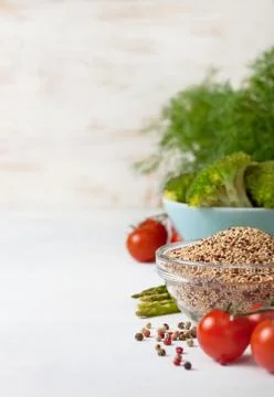 Quinoa and vegetables Stock Photos