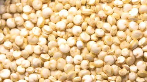 Quinoa Close Up Spin . A filled macro view of uncooked raw quinoa top view 4k Stock Footage 83881311