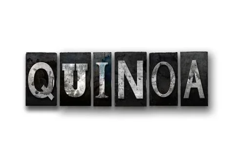 Quinoa Concept Isolated Letterpress Type Иллюстрация