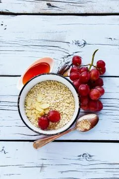 Quinoa flakes for breakfast Stock Photos