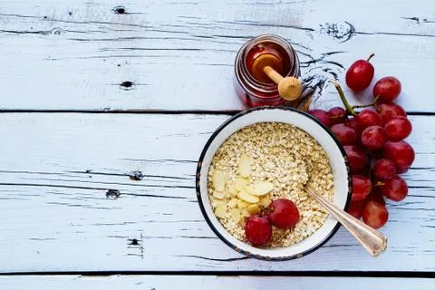 Quinoa flakes for breakfast Stock Photos