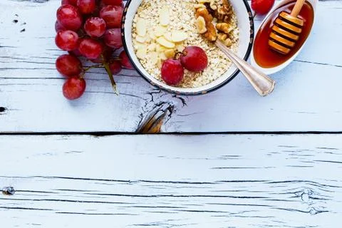 Quinoa flakes for breakfast Stock Photos