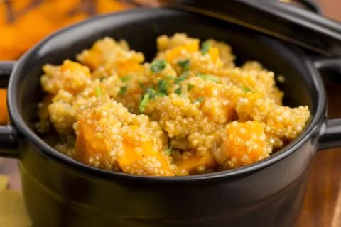 Quinoa with pumpkin Stock Photos