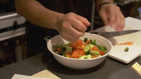 Quinoa Salad preparation 動画素材 236596113