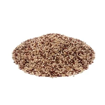 Quinoa. White background. Isolated. close-up. Foto stock