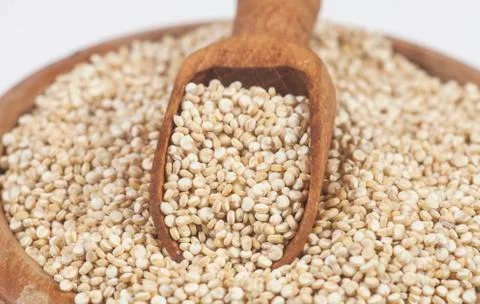 Quinoa on white background Stock Photos