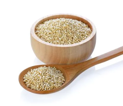 Quinoa on white background Stock Photos