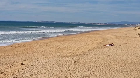 Quinta do Lago beach, in Ria Formosa wetlands, Algarve. Portugal Stock-Footage 276734845