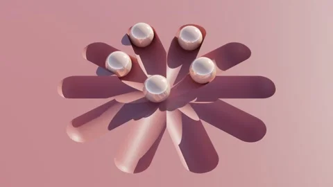 Quintessential Rotation: Abstract Motion Graphic Design in 3D with Spherical Fig Stock Footage 267600374