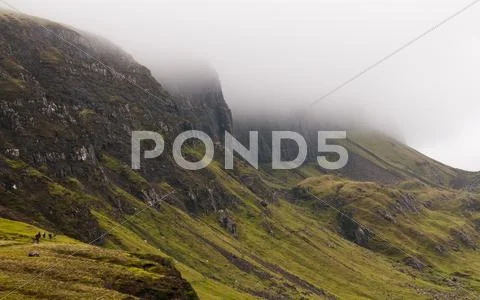 Quiraing mountain range, isle of skye, scotland Stock Photos