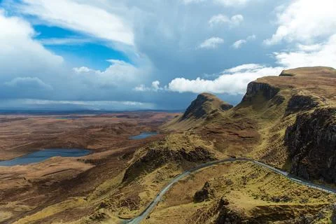 The quiraing under the clouds Foto stock