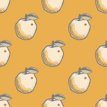 Quirky apple seamless pattern Stock Illustration