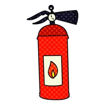 Quirky comic book style cartoon fire extinguisher Stock Illustration