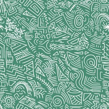 Quirky doodle texture - scribble seamless background vector. Illustrazione stock
