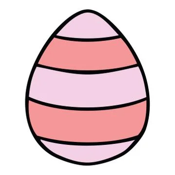 Quirky hand drawn cartoon easter egg Stock Illustration