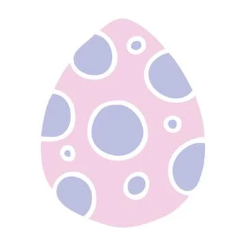 Quirky hand drawn cartoon easter egg Stock Illustration